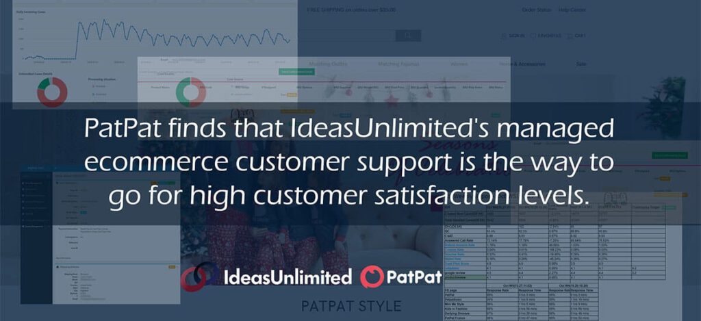 IdeasUnlimited's managed ecommerce customer service for PatPat